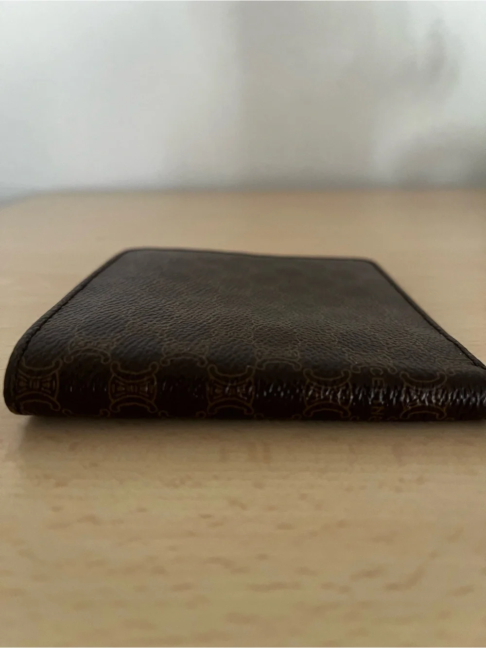 Vintage Celine Macadam Brown Triomphe Bifold Wallet Late 90s Men Vintage Italy